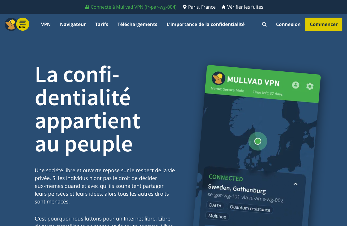 Site Mullvad VPN